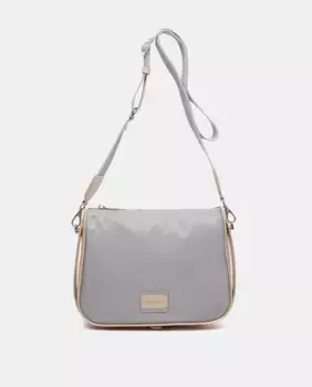 Женская сумка через плечо из переработанных материалов синего цвета Abbacino