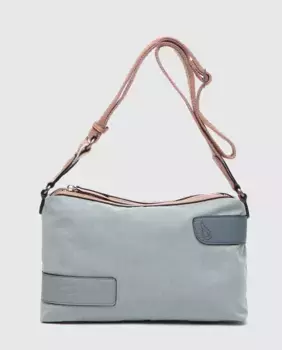 Женская сумка через плечо из переработанных материалов синего цвета Abbacino