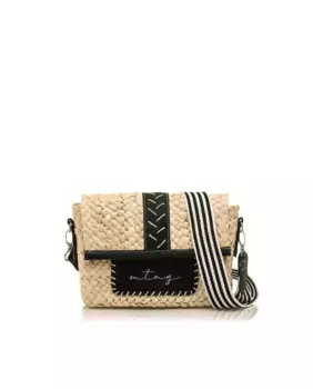 Женская сумка через плечо из рафии с застежкой-молнией Mustang, черный