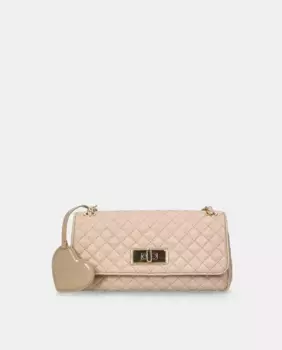 Женская сумка через плечо из стеганой кожи телесного цвета Pretty Ballerinas, коричневый