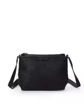 Женская сумка через плечо из стираной кожи THB Brick черного цвета The Bagging Co