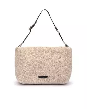 Женская сумка через плечо из ткани бежевого цвета Pedro Miralles, бежевый