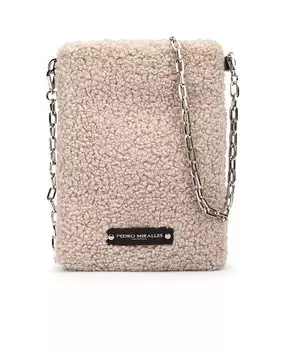 Женская сумка через плечо из ткани бежевого цвета Pedro Miralles, бежевый