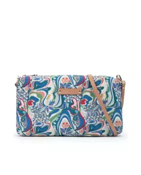 Женская сумка через плечо из ткани с принтом и съемной ручкой Pedro Miralles, мультиколор