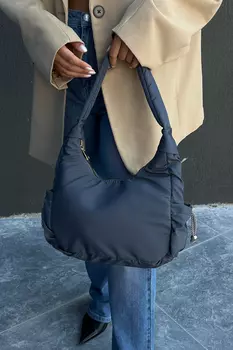 Женская сумка через плечо из водоотталкивающей ткани ASB001 A Teen Project, антрацит