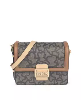 Женская сумка через плечо Kaos Icon из холщовой водоотталкивающей ткани Tous, коричневый