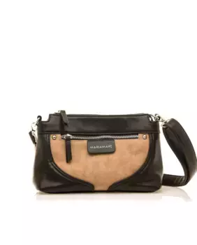 Женская сумка через плечо, комбинированная с молнией Mariamare, коричневый