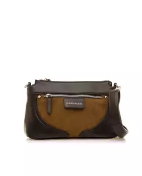 Женская сумка через плечо, комбинированная с молнией Mariamare, темно-коричневый