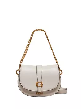 Женская сумка через плечо кремового цвета Guess