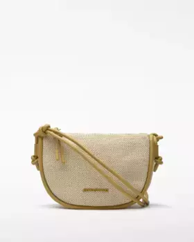 Женская сумка через плечо Luna с текстурой рафии Adolfo Dominguez, натуральный
