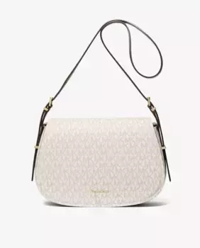 Женская сумка через плечо Lydia с принтом логотипа Michael Michael Kors, цвет Crudo