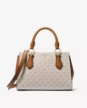 Женская сумка через плечо Marilyn с принтом логотипа Michael Michael Kors, темно-коричневый