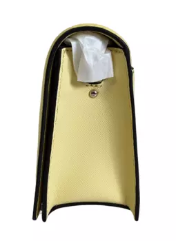 Женская сумка через плечо Michael Kors Jet Set с цепочкой и клапаном из сафьяновой кожи, цвет Yellow Butter Cup/Sv