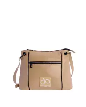 Женская сумка через плечо Monza бежевого цвета на молнии Don Algodn