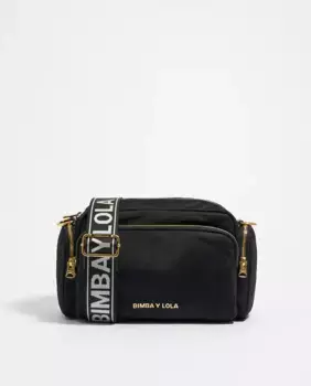 Женская сумка через плечо на молнии черного цвета Bimba y Lola, чёрный