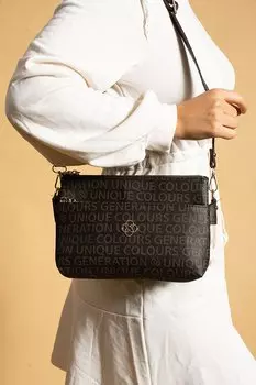 Женская сумка через плечо на молнии с регулируемым ремнем и 3 отделениями BAG4944-23Распечатать Pembe Potin, коричневый