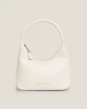 Женская сумка через плечо на молнии с металлической подписью Tommy Jeans, белый