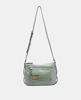 Женская сумка через плечо на молнии зеленого цвета Abbacino, зеленый