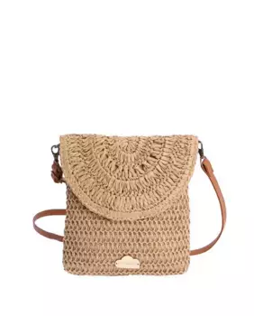 Женская сумка через плечо натурального цвета на молнии Don Algodn, цвет Natural