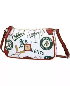 Женская сумка через плечо Oakland Athletics Gameday Lexi с небольшим футляром для монет Dooney & Bourke, белый