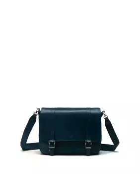 Женская сумка через плечо объемом 3,5 л из ткани в сочетании с синей кожей Herschel, темно-синий