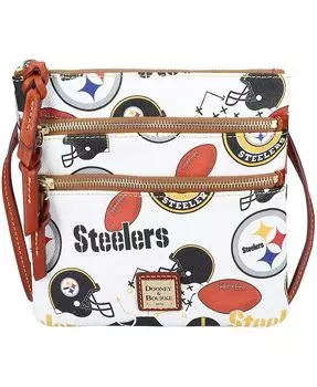 Женская сумка через плечо Pittsburgh Steelers с тройной молнией Dooney & Bourke, мультиколор