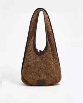 Женская сумка через плечо, плетеная из бумаги Bimba y Lola, зеленый