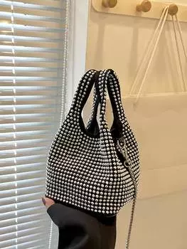 Женская сумка через плечо, просто и модно, черный