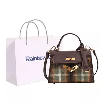 Женская сумка через плечо Rainbow Girl, Красный клетчатый