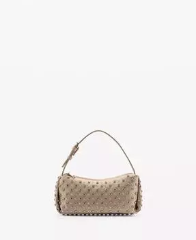 Женская сумка через плечо с бисером MANGO, золото