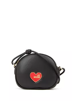 Женская сумка через плечо с черным логотипом Love Moschino