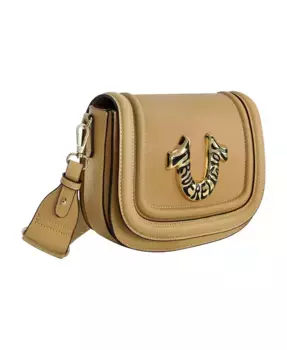Женская сумка через плечо с фирменным логотипом True Religion, коричневый/бежевый