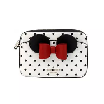 Женская сумка через плечо с камерой из ПВХ Kate Spade Disney Minnie Mouse в горошек, цвет multi