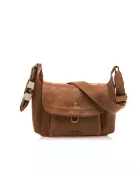 Женская сумка через плечо с клапаном и деталями в стиле бохо Mustang, коричневый