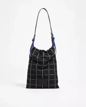 Женская сумка через плечо с клетчатым логотипом Bimba y Lola, черный