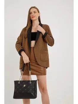 Женская сумка через плечо с кожаным принтом Beverly Hills Polo Club, черный