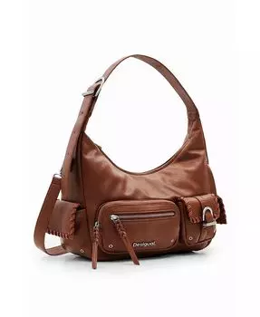 Женская сумка через плечо с L-карманами Desigual, бежевый