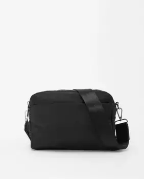 Женская сумка через плечо с несколькими отделениями и застежкой-молнией, в комплект входят сумка для туалетных принадлежностей и сумочка Parfois, черный