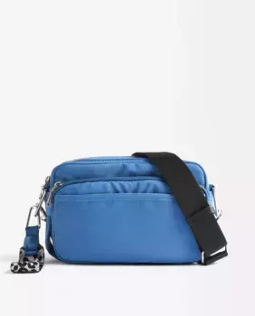 Женская сумка через плечо с несколькими отделениями и гладкой застежкой-молнией со съемной подвеской Parfois, синий