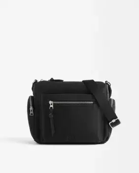 Женская сумка через плечо с несколькими карманами и отделениями на молнии, однотонная Parfois, черный