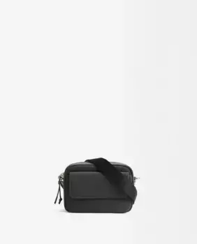 Женская сумка через плечо с несколькими карманами и застежкой-молнией со съемным кошельком для монет Parfois, чёрный