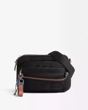 Женская сумка через плечо с несколькими отделениями и застежкой-молнией со съемной подвеской Parfois, чёрный