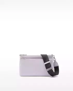 Женская сумка через плечо с несколькими отделениями и застежкой-молнией из гладкой кожи с бархатистой текстурой Parfois, лиловый