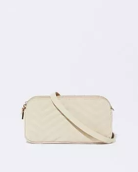 Женская сумка через плечо с несколькими отделениями и застежкой-молнией натурального цвета Parfois