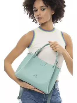 Женская сумка через плечо с принтом под кожу BENETTON, вода зеленая