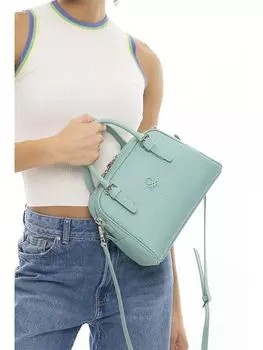 Женская сумка через плечо с принтом под кожу BENETTON, вода зеленая