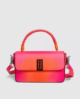 Женская сумка через плечо с ручкой цвета фуксии Kalk, фуксия