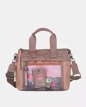 Женская сумка через плечо с ручкой в романтическом стиле Ventis, коричневый