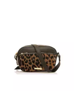 Женская сумка через плечо с застежкой-молнией и анималистичным принтом Mustang, коричневый