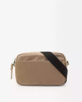 Женская сумка через плечо с застежкой-молнией и несколькими отделениями со съемной сумкой для туалетных принадлежностей однотонного цвета Parfois, коричневый